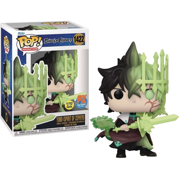 Funko POP! Black Clover - Yuno (Spirit of Zephyr) Figure #1422 Preview Exclusives (PX)