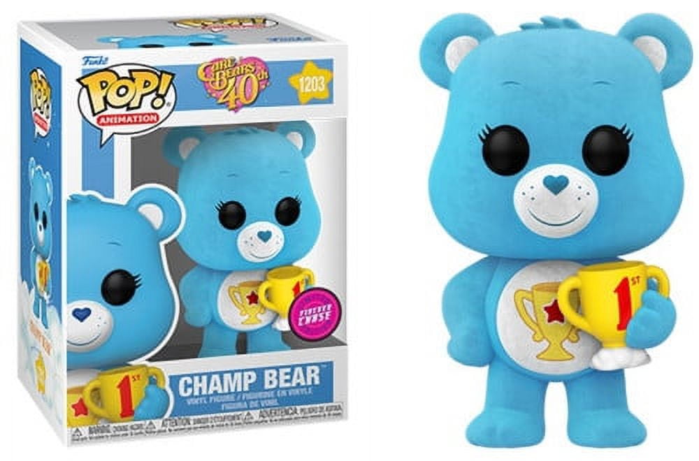 Funko POP Care Bears Champ Bear CHASE Flocked 1203 Walmart