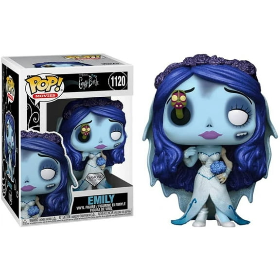 Funko POP Corpse Bride Emily (w/ Maggot) (Diamond Glitter) Exclusive #1120