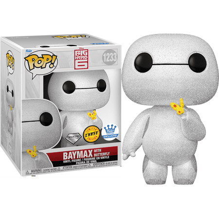 Funko POP! Disney Big Hero 6 - 6 Inch CHASE Baymax with Butterfly #1233 [Diamond Collection] Exclusive