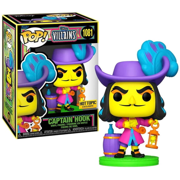 Funko Pop! Disney Villains Pop! Captain Hook #1081 Blacklight Exclusive