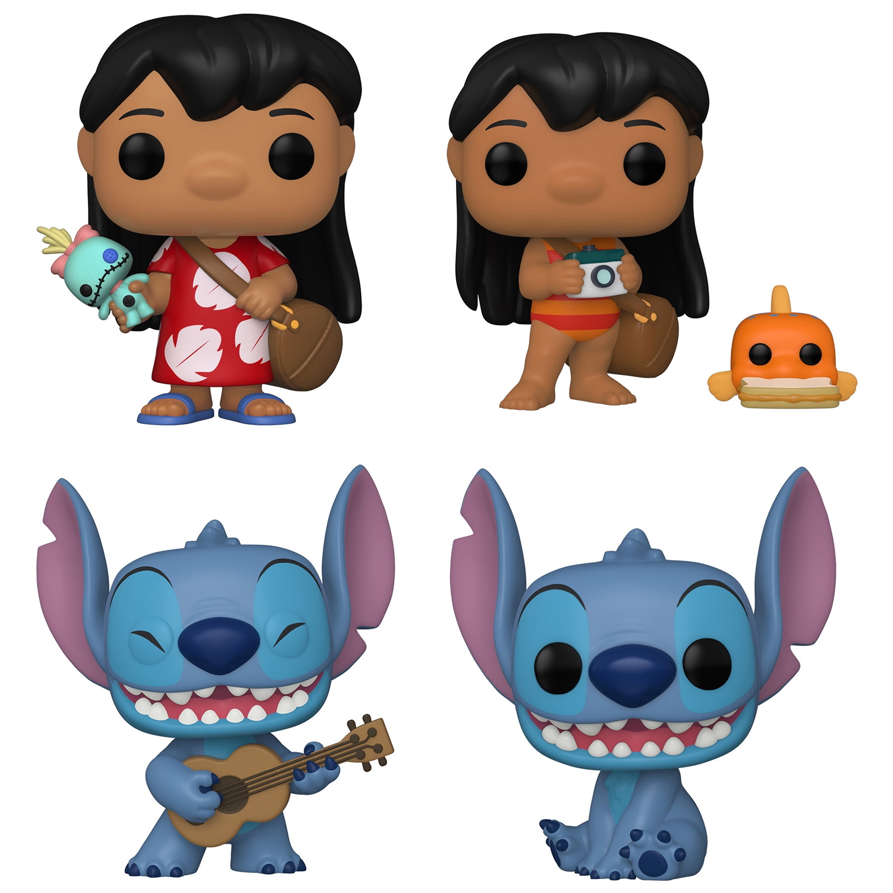  Funko Disney: Lilo & Stitch - Smiling Seated Stitch Pop! Vinyl  Figure (Bundled with Compatible Pop Box Protector Case) : Toys & Games