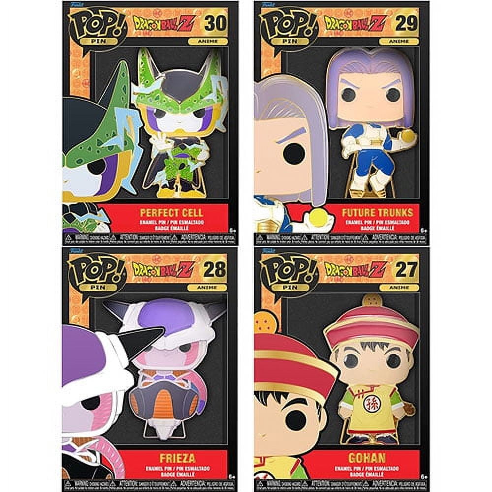 Funko Pop Dragon Ball Z Anime Enamel Pins Set Of 4 Gohan Frieza Perfect Cell And Future 