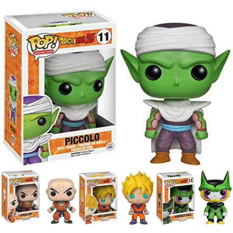 Funko POP Dragonball Z: SS Goku, Piccolo, Form Cell, Krillin