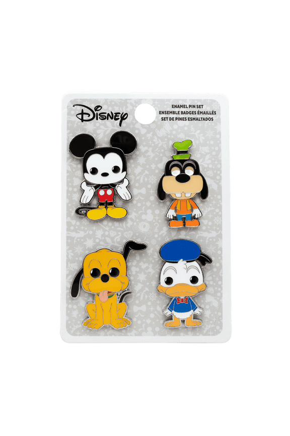 POP! Enamel Pin Set (4pc): Disney - Mickey, Donald, Pluto, & Goofy - Walmart Exclusive