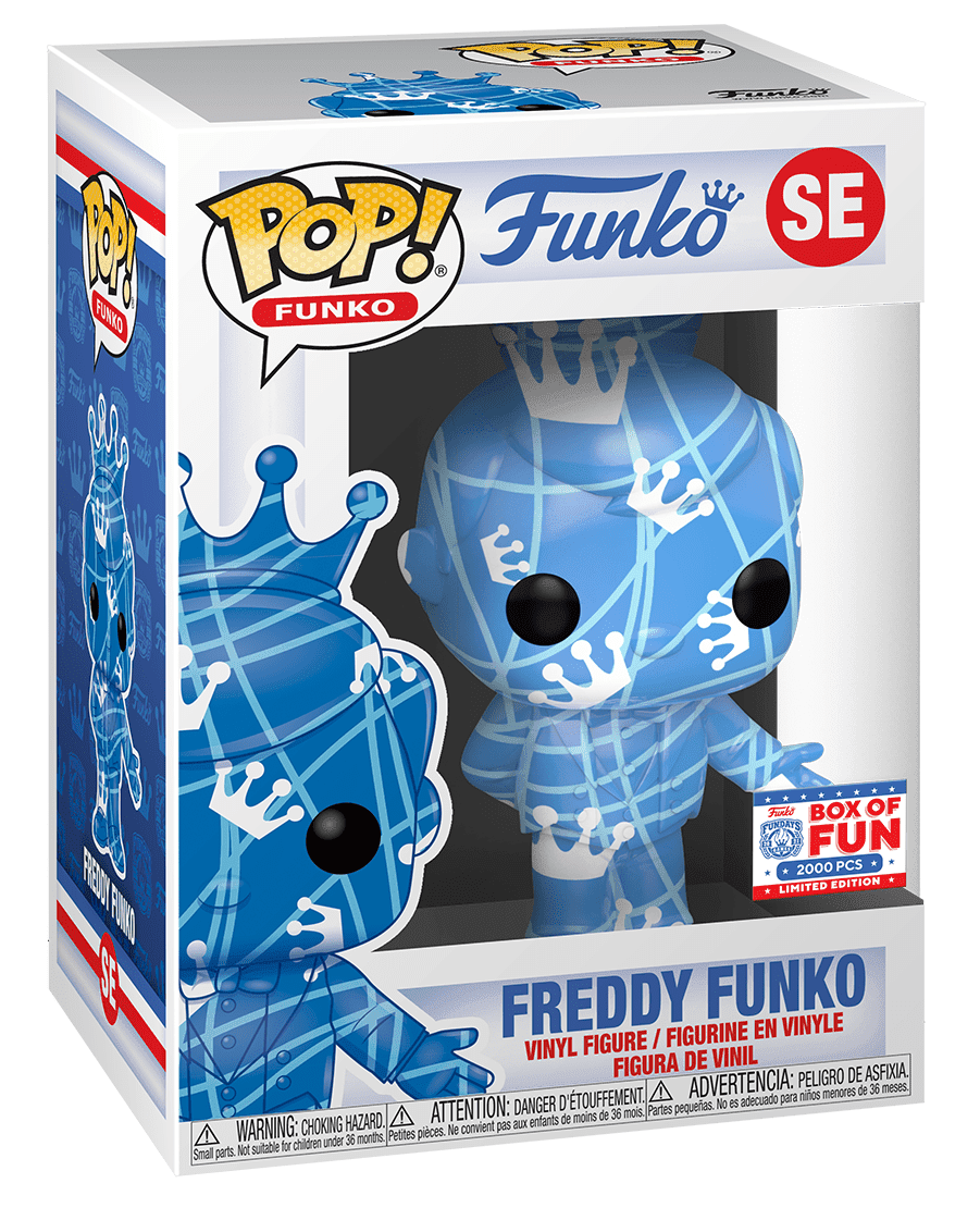 Funko POP! Fundays Freddy Funko SE [Artist Series, Blue & White Stripes] LE 2000 Exclusive