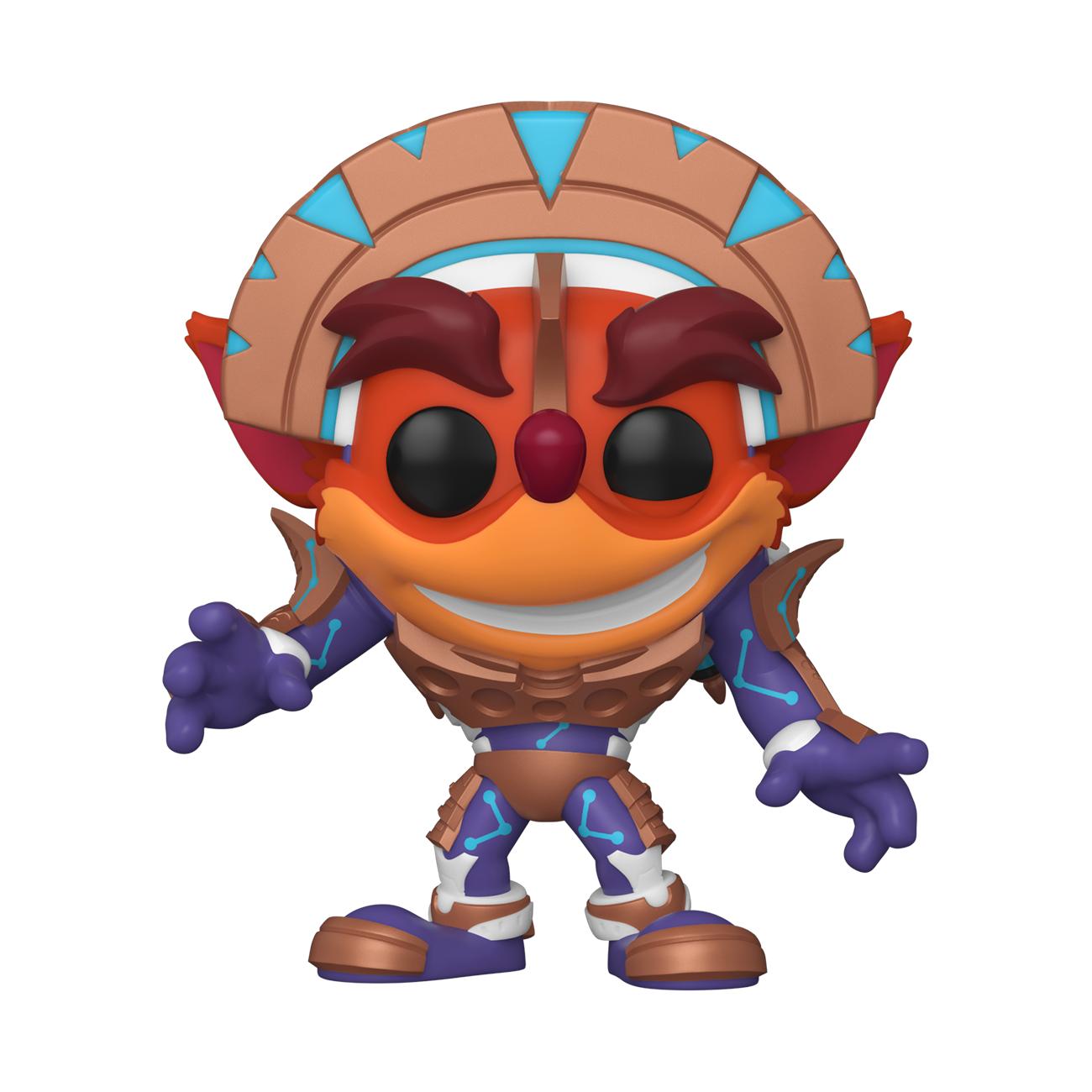 Funko POP! Games: Crash Bandicoot - Crash in Mask Armor (Metallic) - 2021 FunKon Exclusive - image 1 of 2