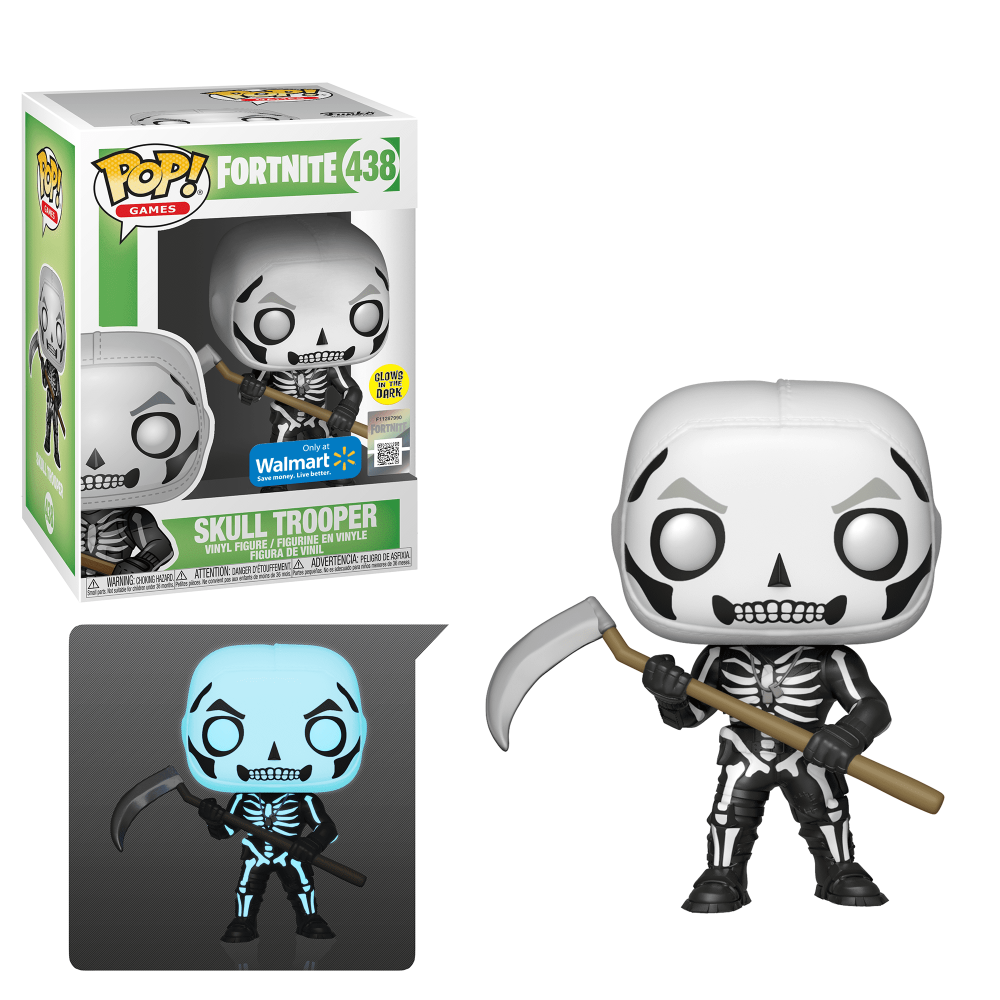 Walter Cunningham Grønland Male Funko POP! Games: Fortnite S3 - Skull Trooper (Glow) - Walmart Exclusive -  Walmart.com