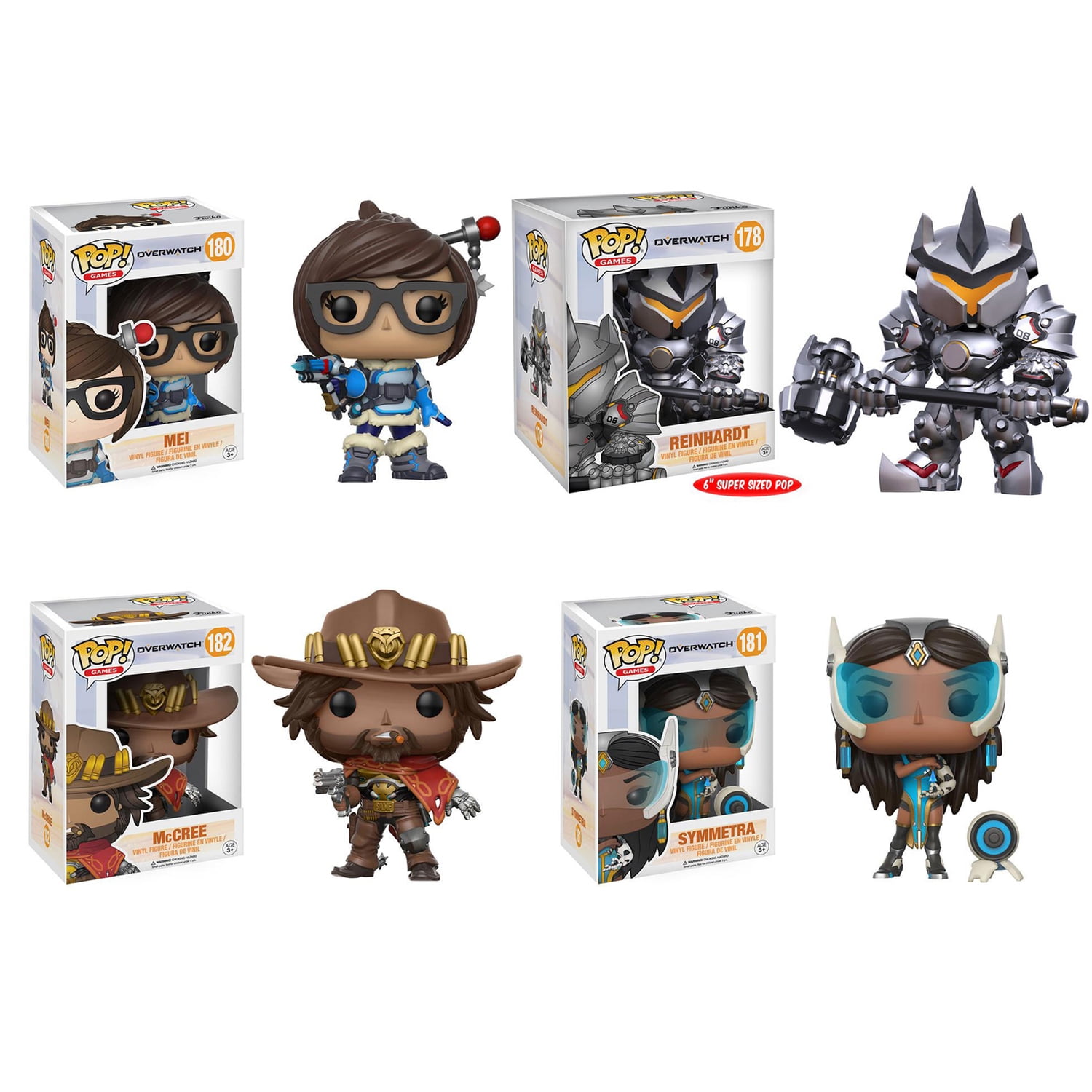 Funko Games Set; Mei, 6, McCree, Symmetra - Walmart.com