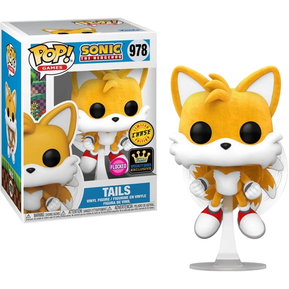 Funko POP! Games: Sonic The Hedgehog - Tails [Flocked] (Specialty ...