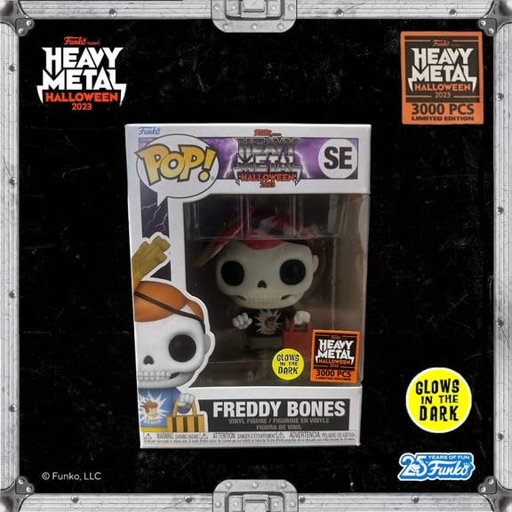 Funko POP! Heavy Metal Halloween 2023 Freddy Bones White Glow Exclusive LE 3000