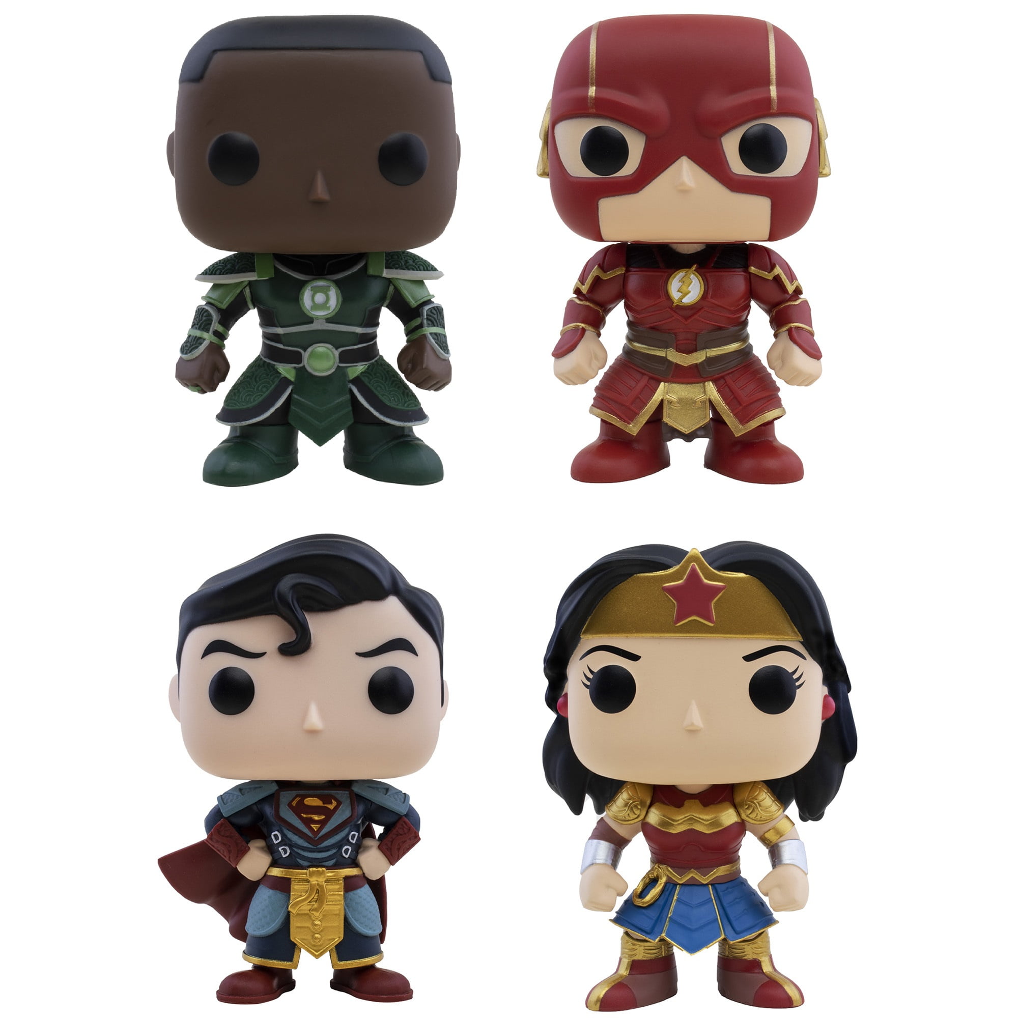 Funko POP! Heroes Imperial Palace 4 pc Collectors Set- Green Lantern,  Flash, Superman, & Wonder Woman