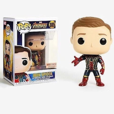 Iron Spider (Unmasked) - Avengers Infinity War Funko Pop! Marvel Figure #305 Box Lunch Exclusive