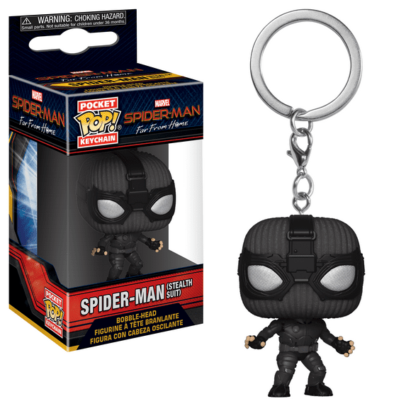 Funko POP! Keychain: Marvel: Spider-Man Far Frome Home: Spider-Man in Stealth Suit, Vinyl Figure