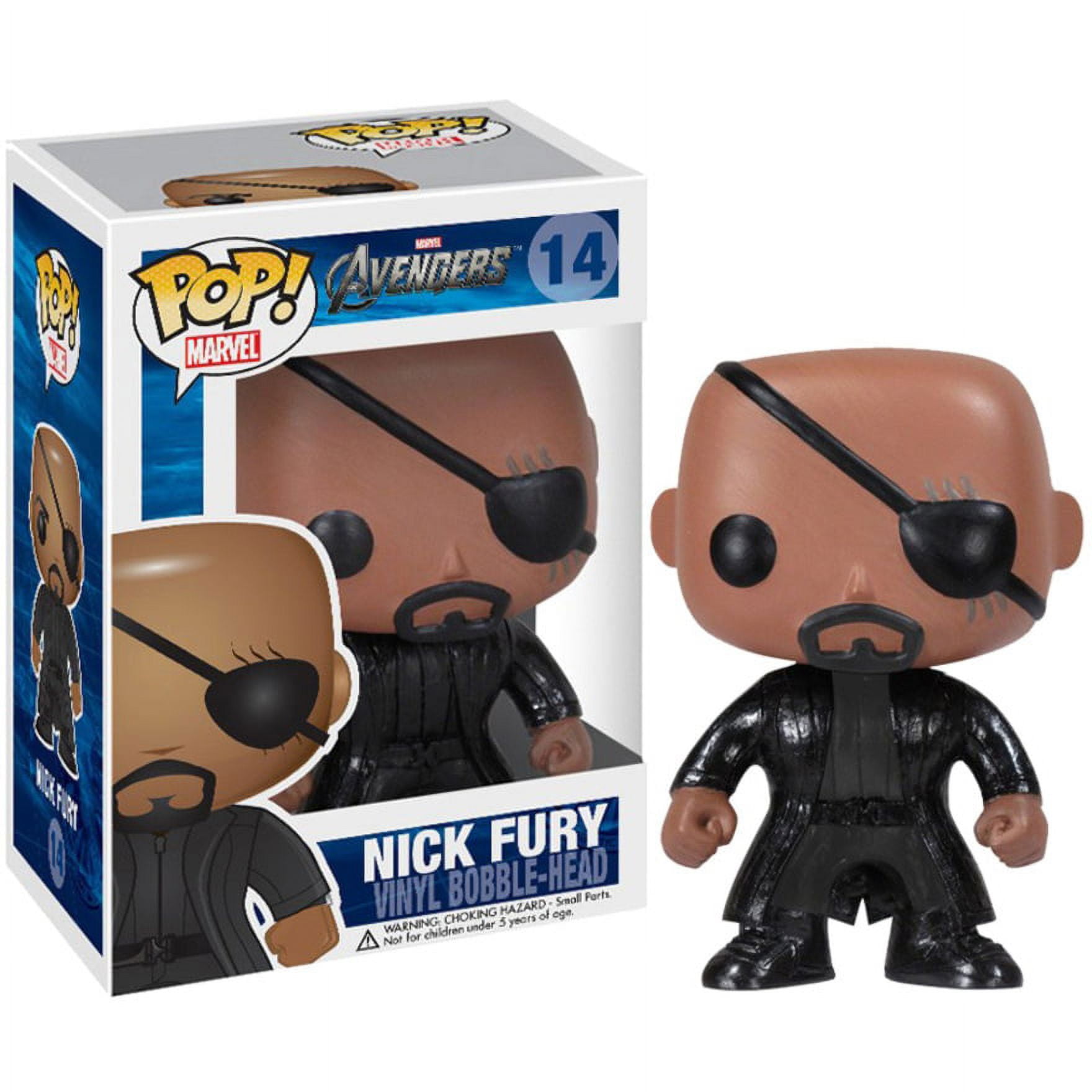 Funko POP! Marvel Studios' The Marvels Nick Fury with Flerkitten 3.75-in  Vinyl Bobblehead