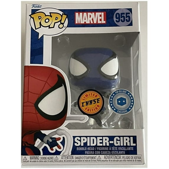 Funko POP! Marvel CHASE Leaping Spider-Girl (Blue) #955 Pop In A Box Exclusive