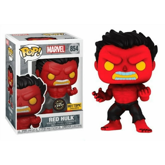 Funko POP! Marvel CHASE Red Hulk #854 [Glows in the Dark] Exclusive