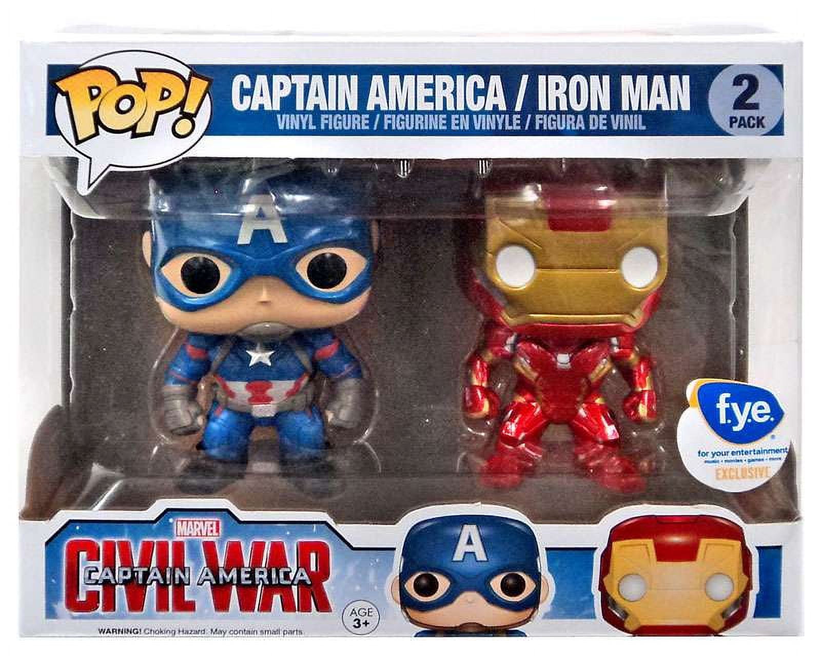 Funko POP! Marvel Captain America & Iron man Vinyl Bobble Head 2-Pack 