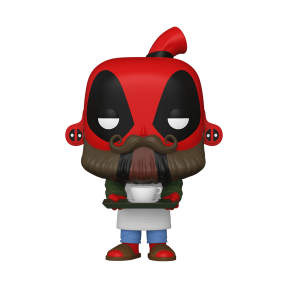 Marvel Funko POP Vinyl Figure | Coffee Barista Deadpool