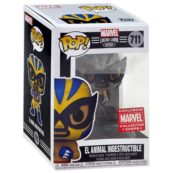 Funko POP! Marvel El Animal Indestructible Vinyl Figure (Wolverine, Collector Corps)