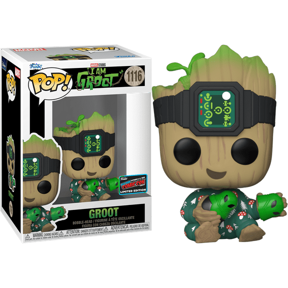 Funko POP! Marvel Heroes Groot with Headband #1116 Limited Edition 2022 NYCC Exclusive Sticker