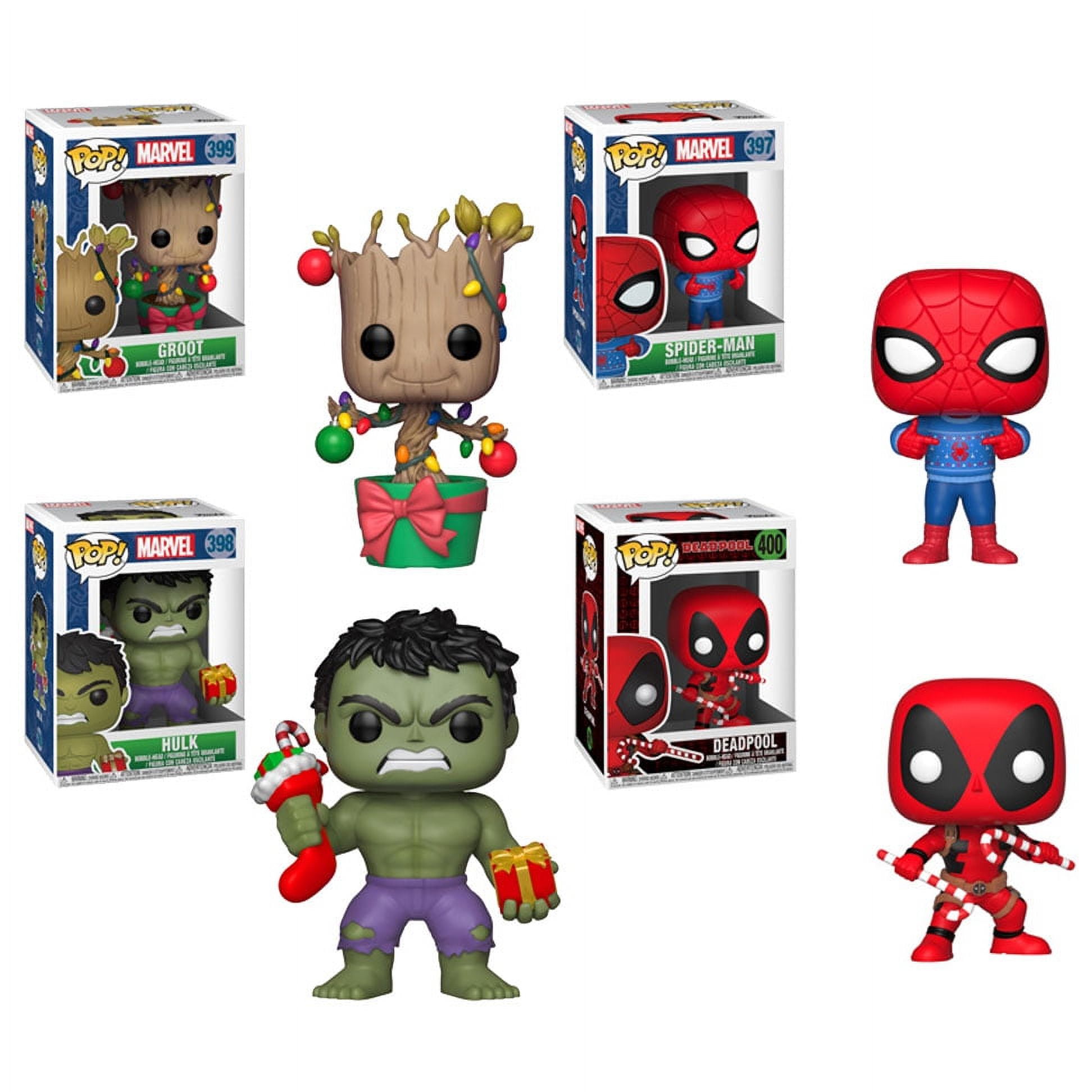Funko Pop! Marvel: Holiday - Hulk, Groot, Captain America Snowman and  Thanos - 4PK - Marvel Comics - Figurine en