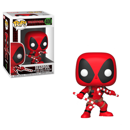 Funko Pop! Marvel Holiday Deadpool with Candy Canes Collectible Vinyl Bobble-Head Figure, Multicolor