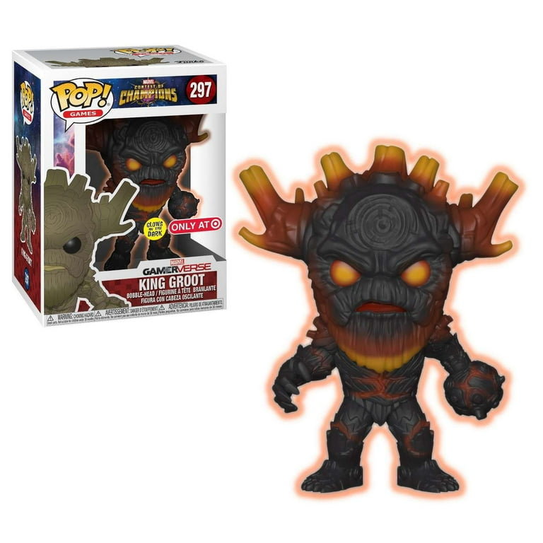 Funko POP Marvel King Groot Vinyl Bobble Head Glow in the Dark