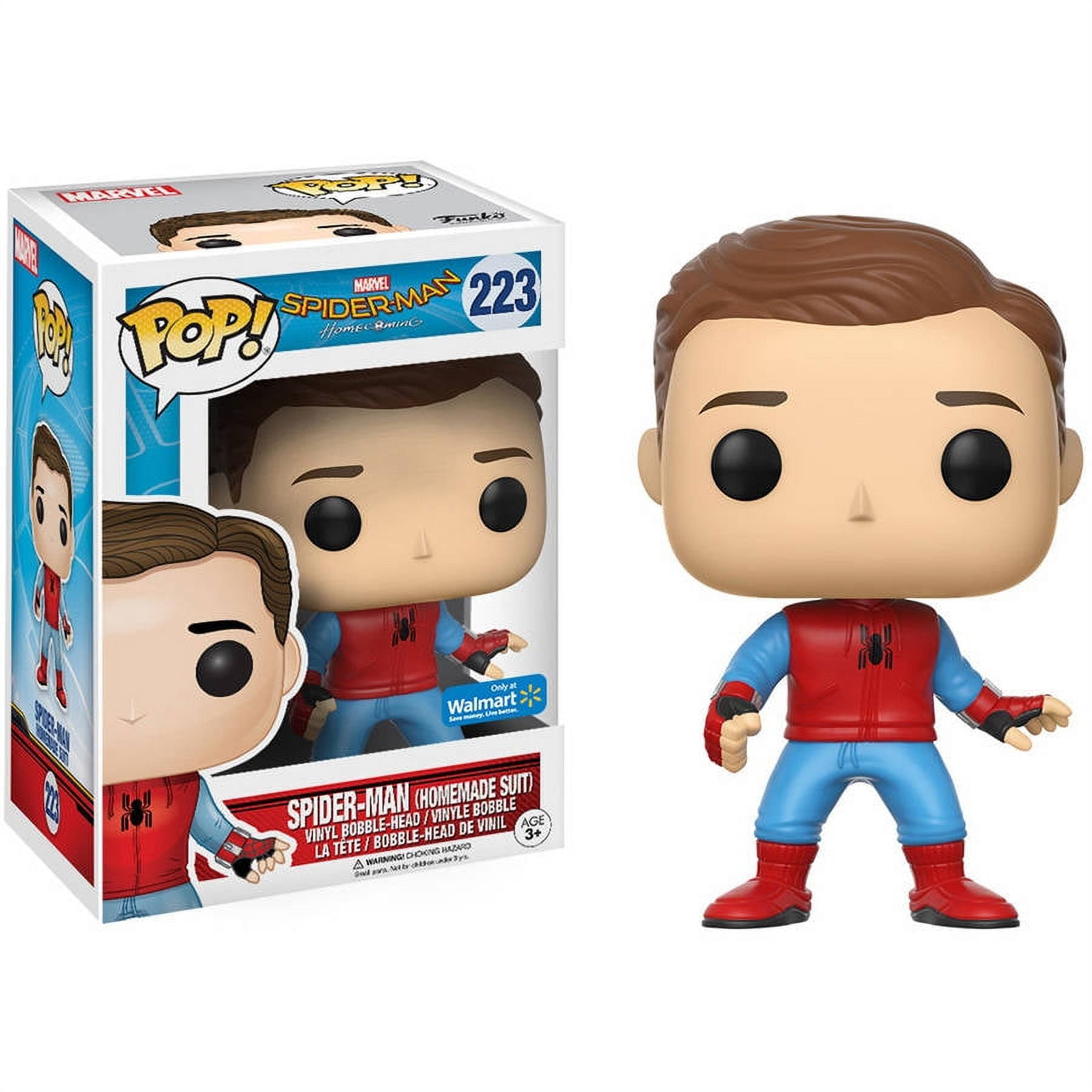 Funko POP! Marvel: Spider-Man, Spider-Man Homemade Suit Unmasked, Walmart  Exclusive