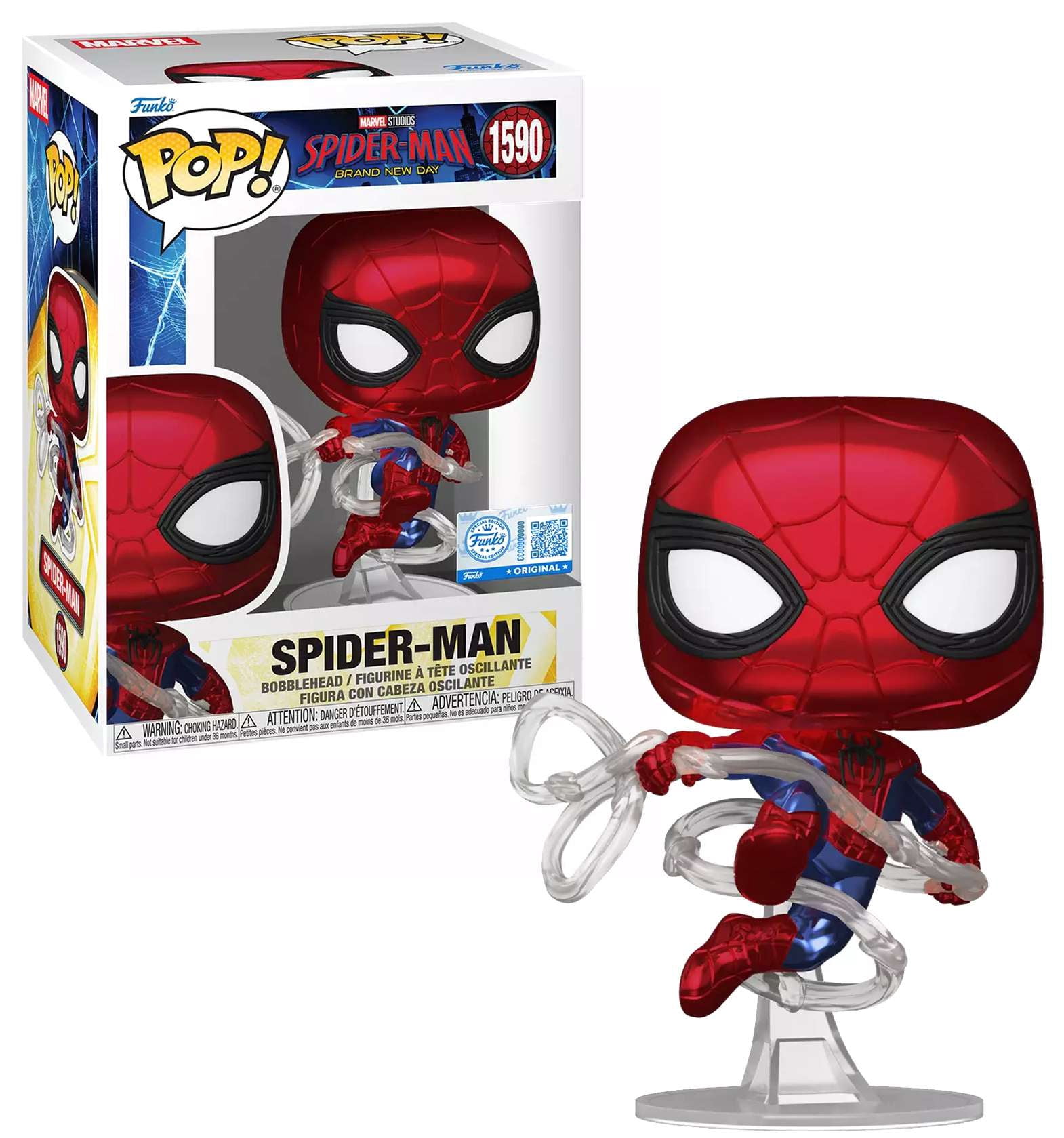 【新品/2種セット】ブランド・ニュー・デイ スパイダーマン Funko POP! Marvel, Spider-Man (Brand New Day) (Metallic) Exclusive Figure