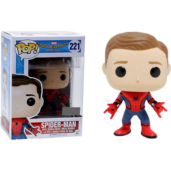 Funko POP! Marvel Spider-Man Vinyl Bobble Head (Unmasked, Regular Suit)