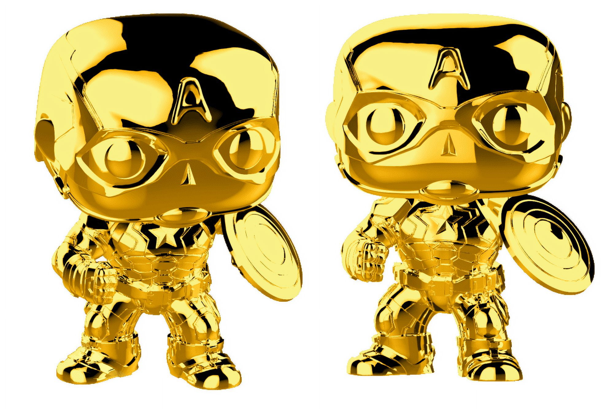Funko POP! Marvel Studios 10: Captain America (Chrome Gold), Vinyl