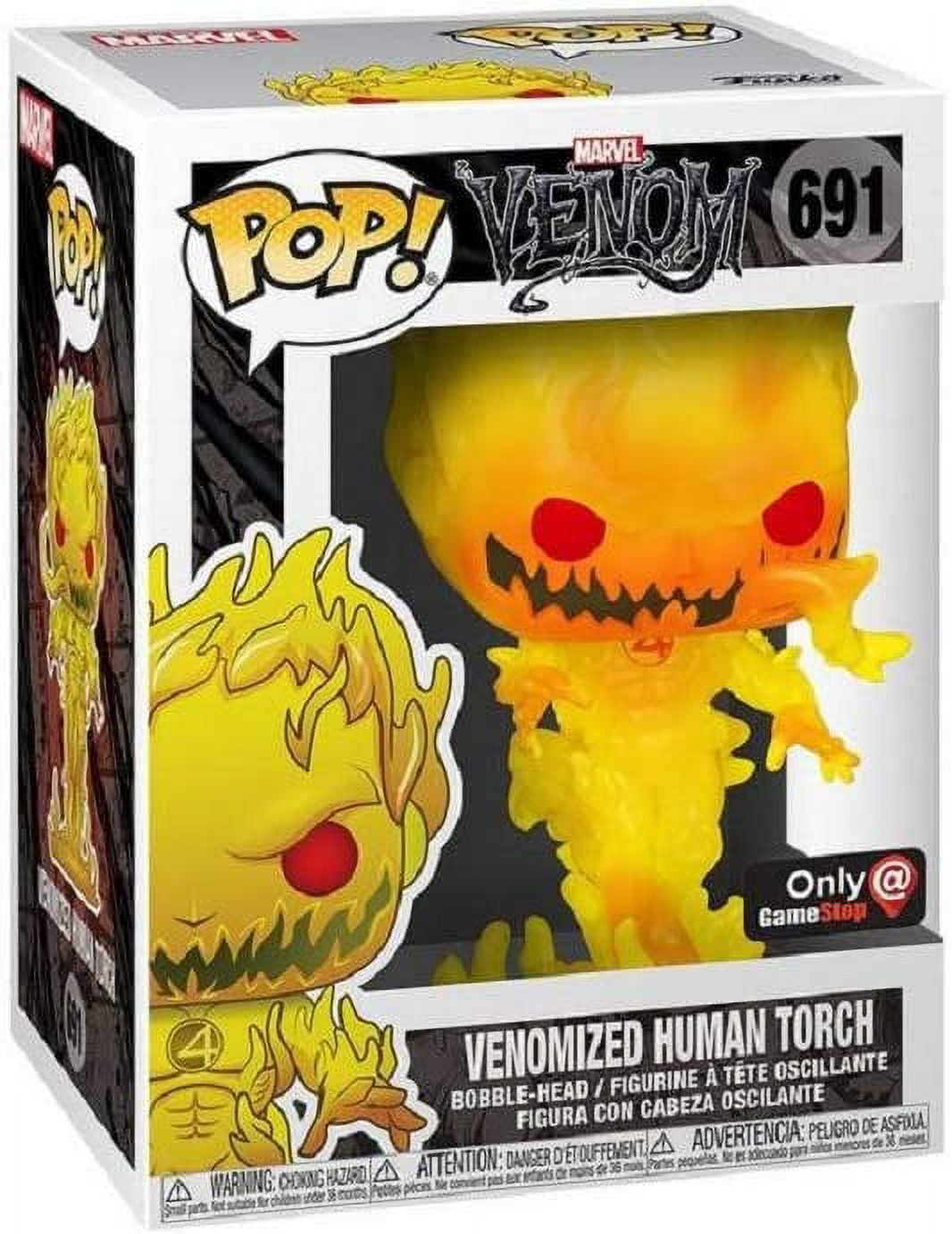 Funko POP! Marvel Venomized Human Torch Exclusive Vinyl Figure ...