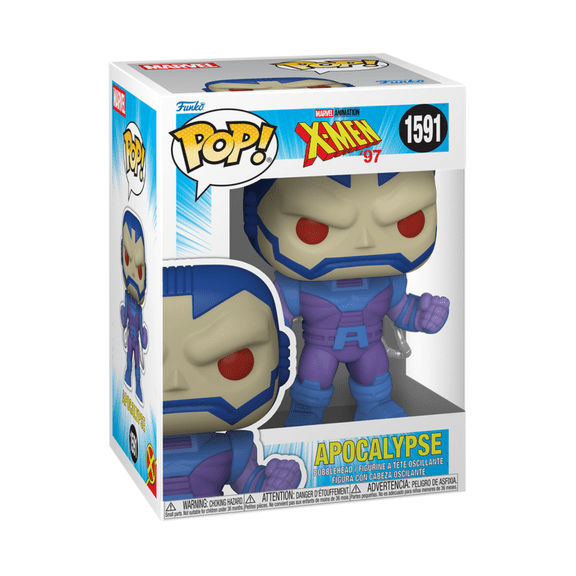 Funko Pop! Marvel X-Men ’97 Apocalypse Bobblehead Vinyl Figure #1591, Official Marvel Collectible
