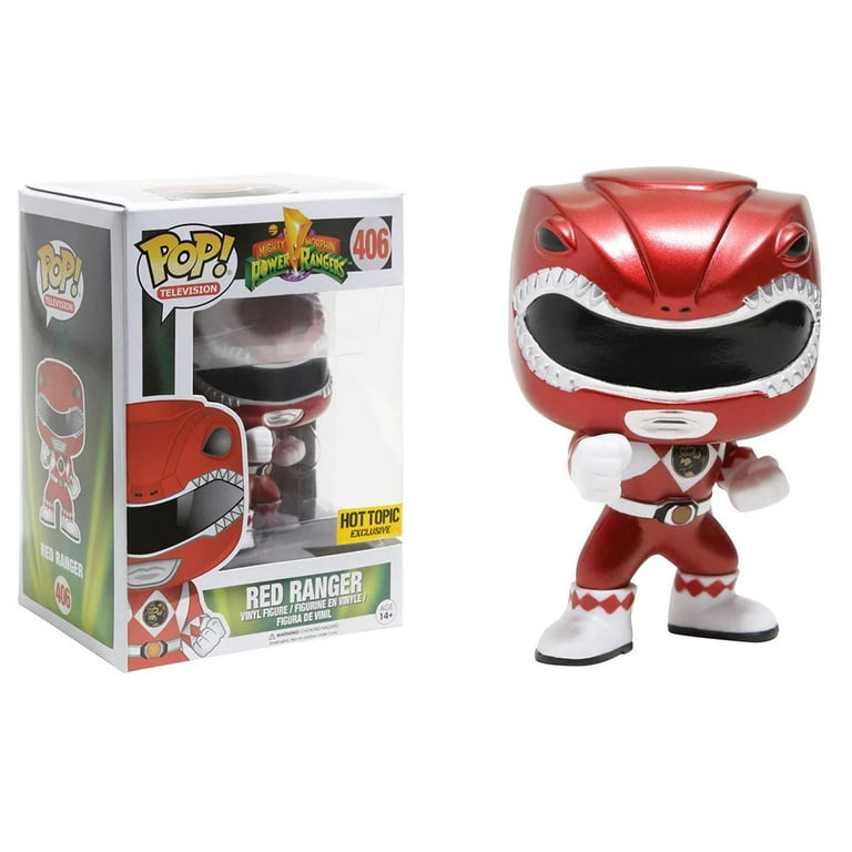 Funko Pop! Vinyl: Mighty Morphin Power Rangers Metallic Red Ranger (Hot Topic Exclusive) 2 thumbnail image