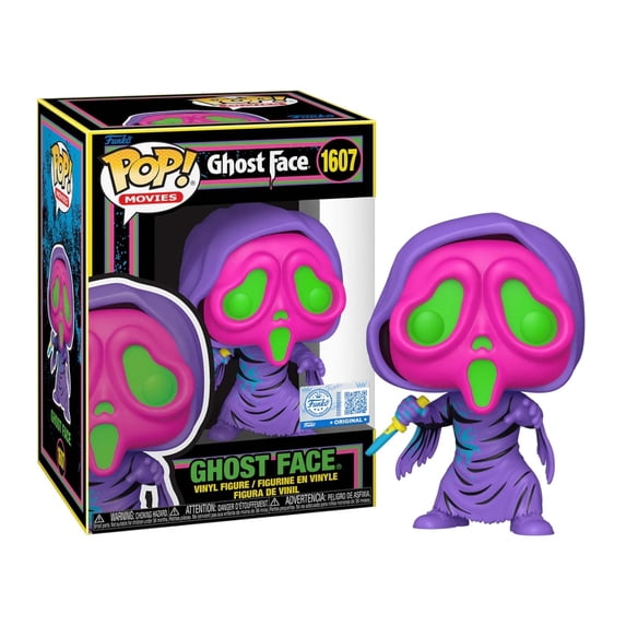 Collectible Funko POP! Movies: Ghost Face [Black Light] (Entertainment ...