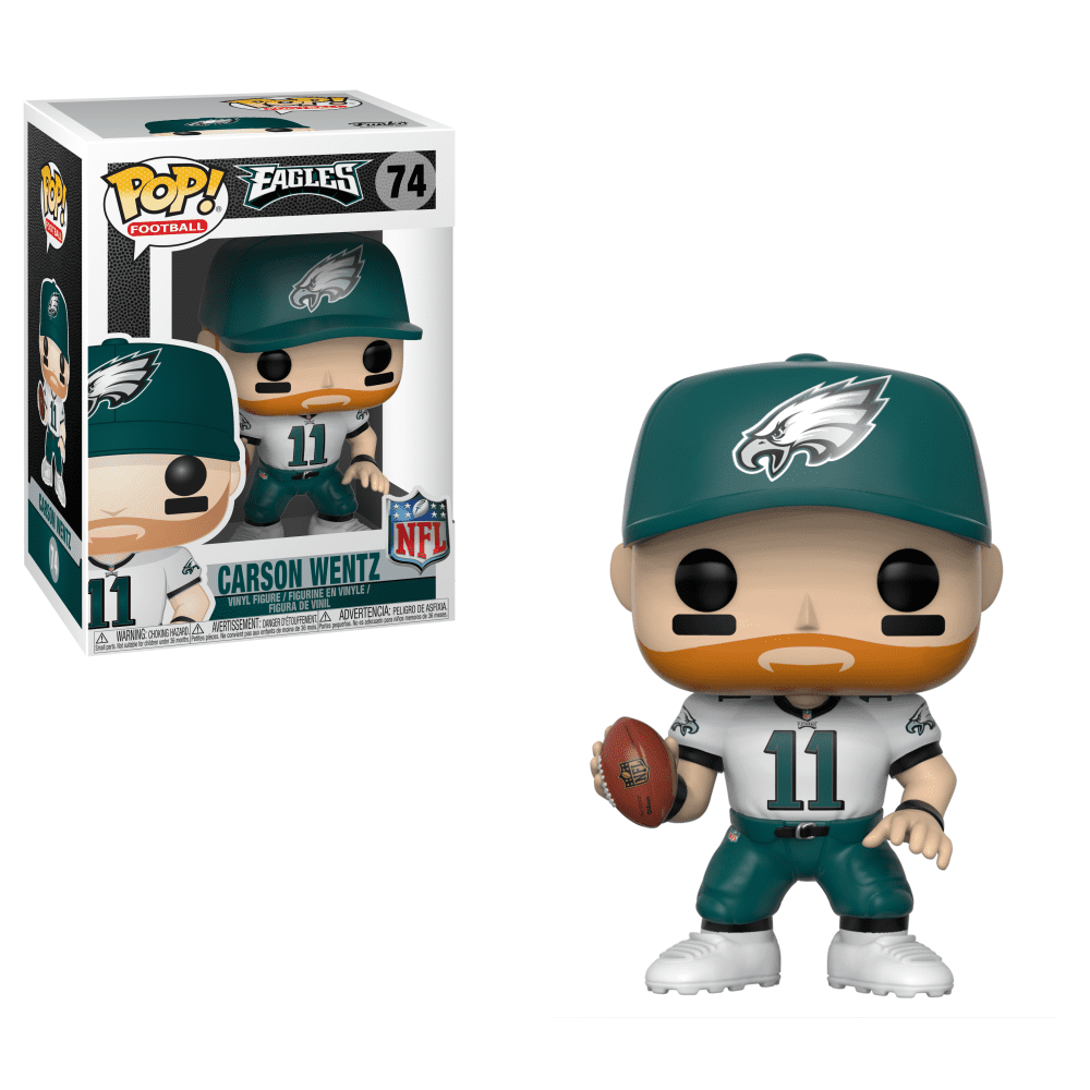 Funko pop! NFL Football #74 Philadelphia Eagles Carson Wentz Green Jersey  LOOSE no box - Action Figures, Facebook Marketplace