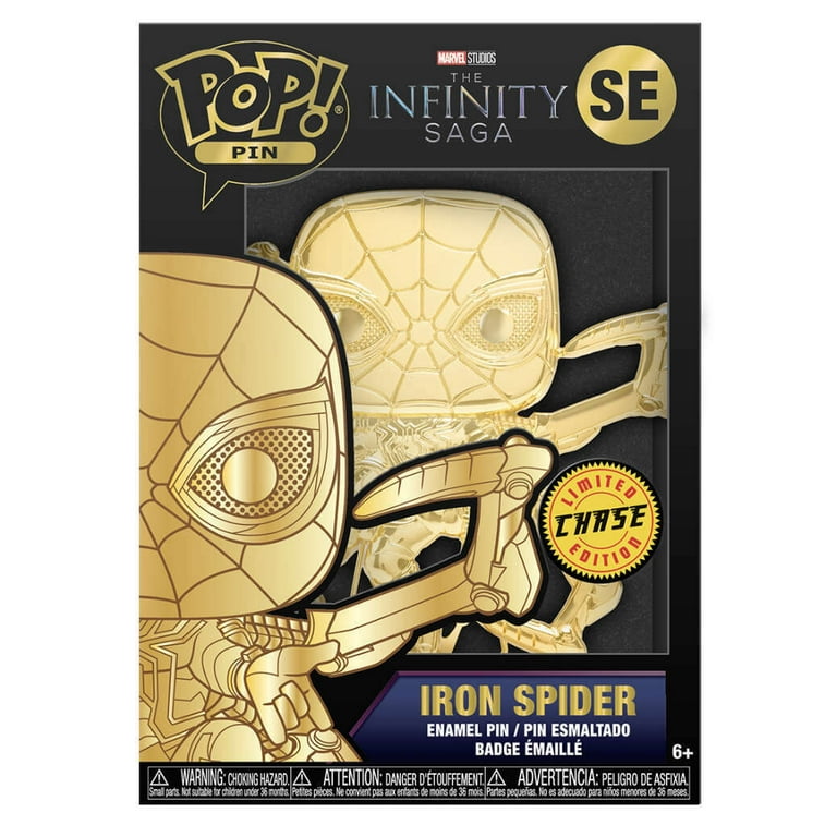 Spider Gold Iron Spider Chrome Funko POP! Pin Marvel CHASE Iron