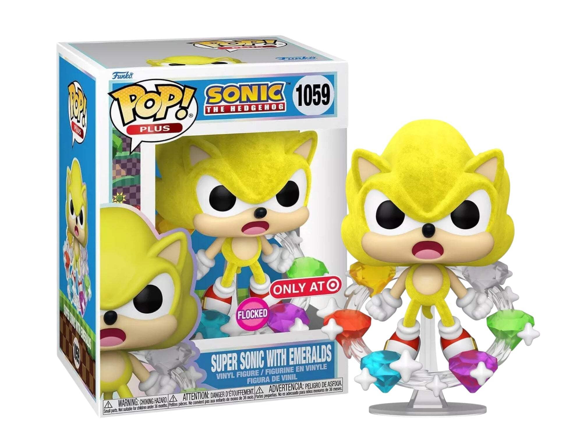 Target Flashcard Funko POP! Plus: Sonic The Hedgehog - Super Sonic with Emeralds ...
