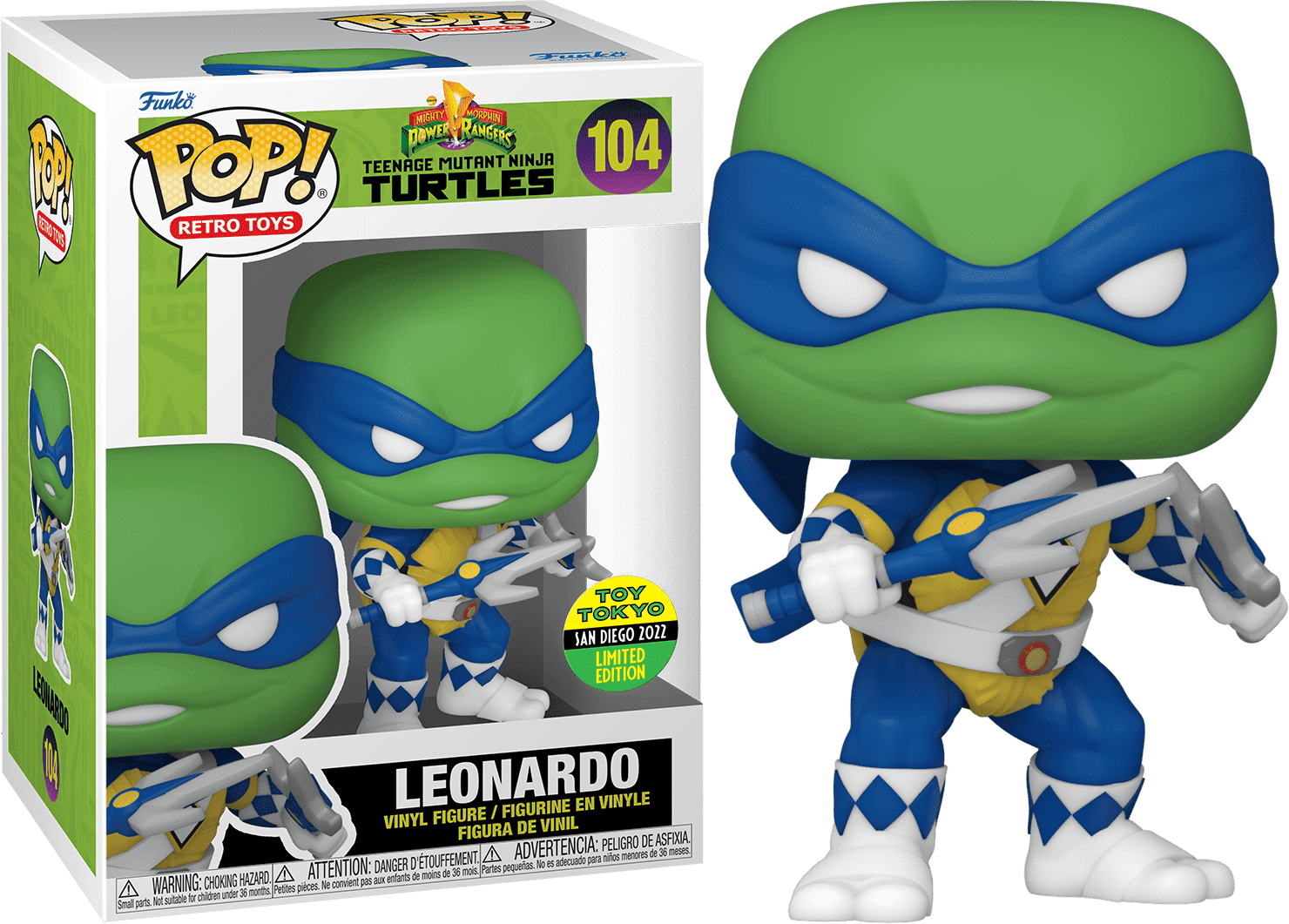 Funko POP! Retro Toys Power Rangers & TMNT Leonardo #104 Toy