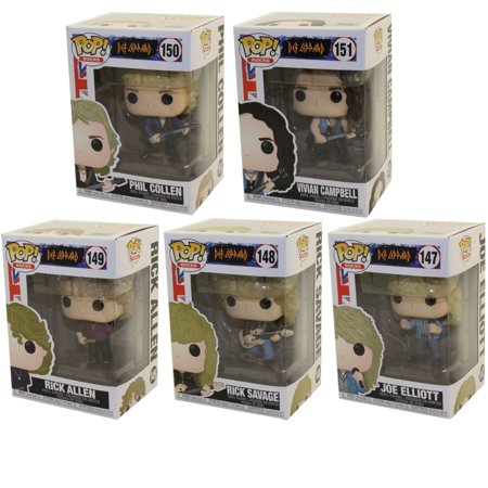 Funko POP! Rocks - Def Leppard Vinyl Figures - SET OF 5 (Joe, Phil, Vivian & 2 Ricks)