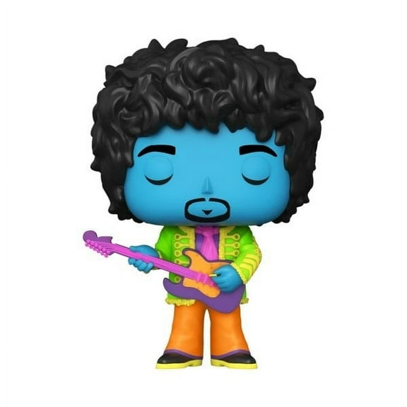 Funko POP! Rocks: Jimi Hendrix (Black Light) with Purple Guitar Funko Shop Exclusive