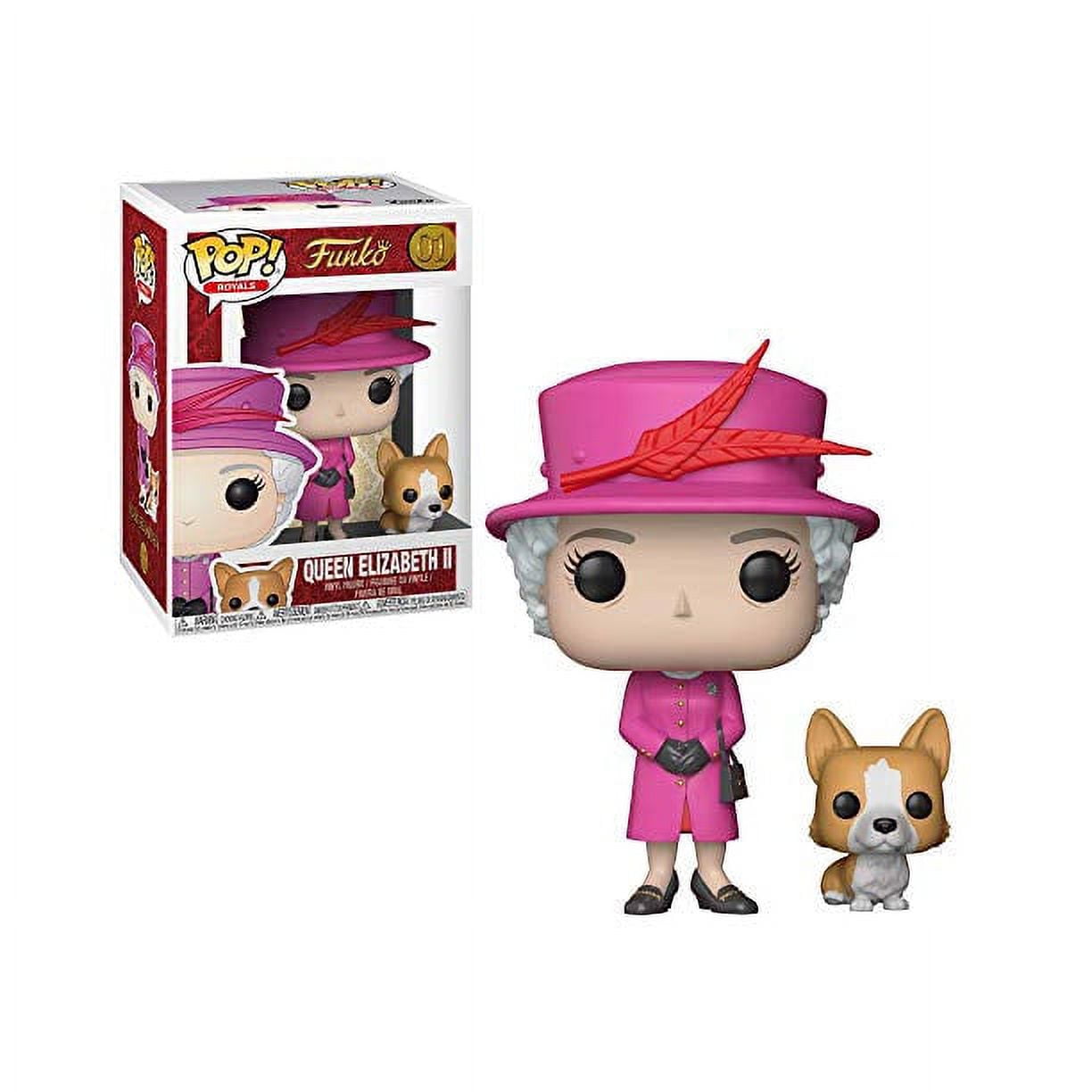 Funko POP!: Royal Family - Queen Elizabeth II Collectible Figure,Pink ...