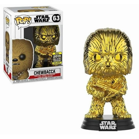 Funko Pop Star Wars 63 Chewbacca Bobble-Head Gold Galactic Convention Exclusive