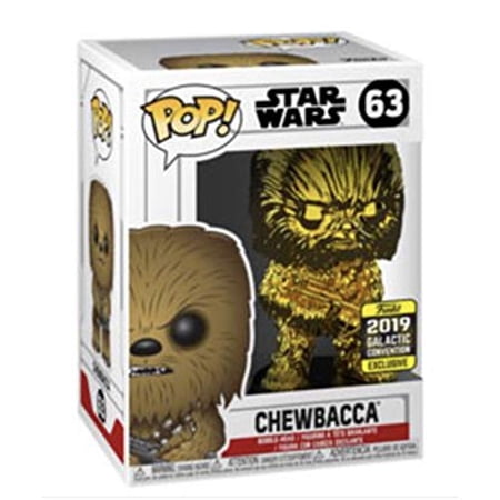 Funko Pop! Star Wars: Chewbacca Gold Chrome Galactic Convention