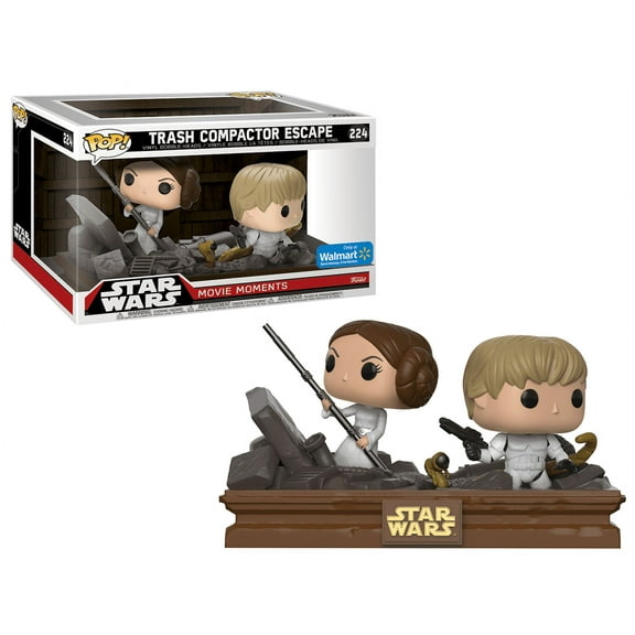 Funko POP! Star Wars Movie Moments: Luke Skywalker and Princess Leia Trash Compactor, Vinyl Figure