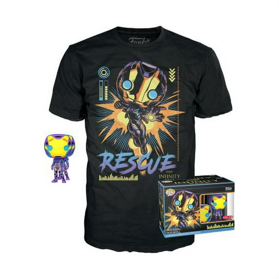Funko POP & TEE: Marvel Blacklight- Rescue S