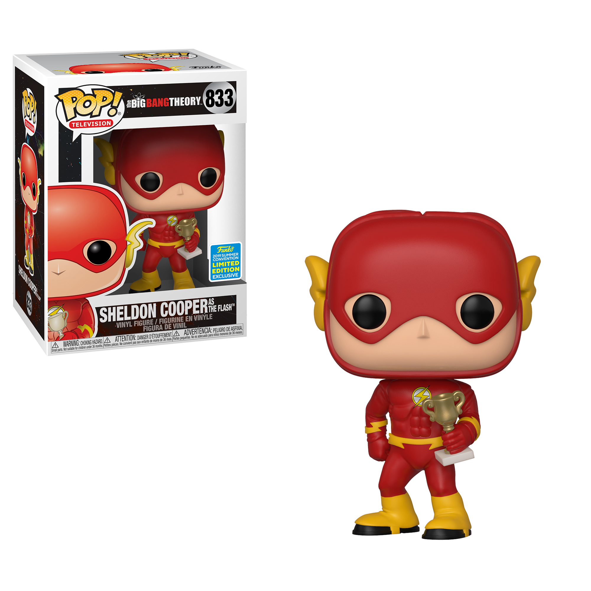 Funko POP TV: Big Bang Theory - Sheldon as Flash (Justice League Halloween) - Summer Convention Exclusive - image 1 of 2