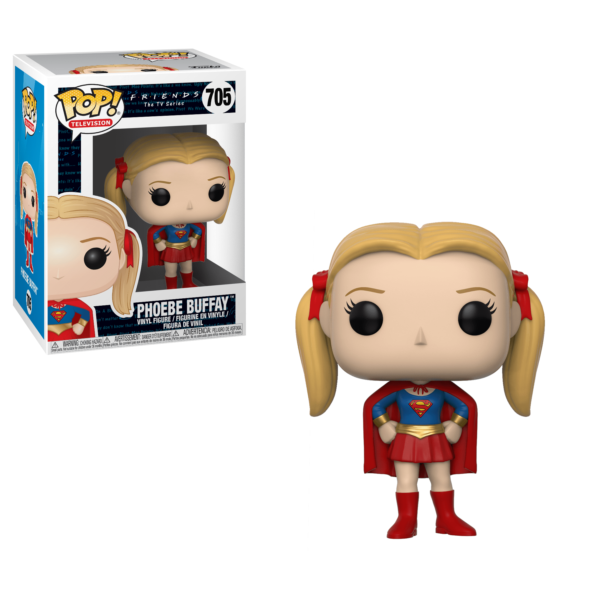 Funko POP TV Collectible Adult Friends Phoebe as Supergirl Vinyl Figure, Red