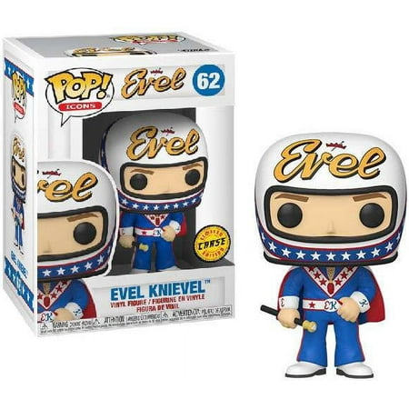Funko POP! TV Evel Knievel Vinyl Figure (Chase Version, Blue Jumpsuit & Helmet)